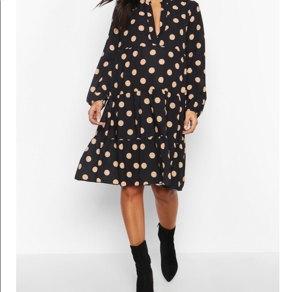 Polka dot maternity dress - Picture 1 of 2